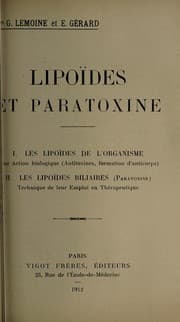Tapa de Lipoïdes et paratoxine