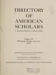 Tapa de Directory of American scholars