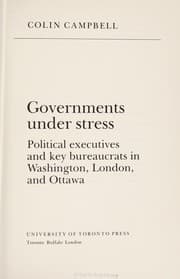 Tapa de Governments under stress