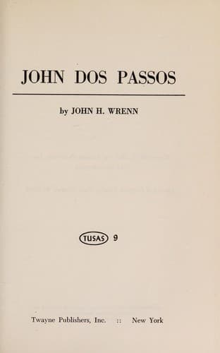Tapa de John Dos Passos
