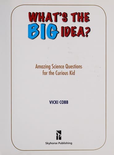 Tapa de What's the big idea?