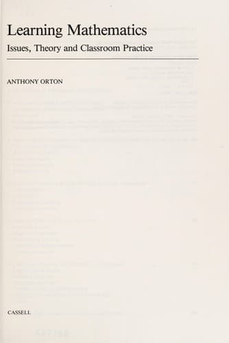 Tapa de Learning mathematics