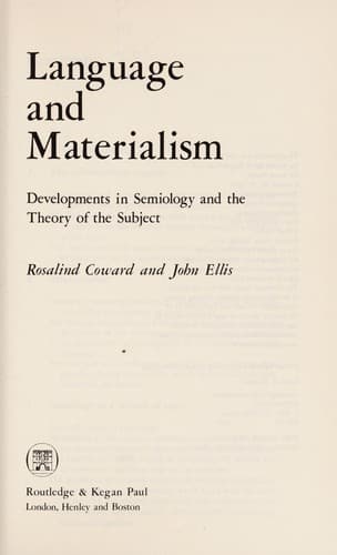 Tapa de Language and materialism