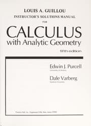 Tapa de Instructor's solutions manual for Calculus with analytic geometry, 5th ed