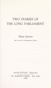 Tapa de Two Diaries of the Long Parliament