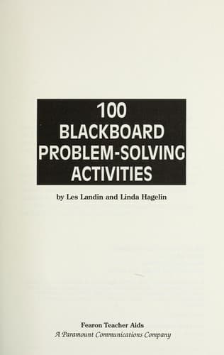Tapa de 100 blackboard problem-solving activities