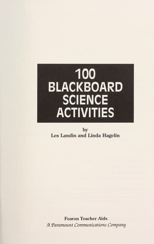 Tapa de 100 blackboard science activities