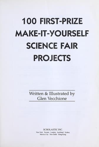 Tapa de 100 first-prize make-it-yourself science fair projects