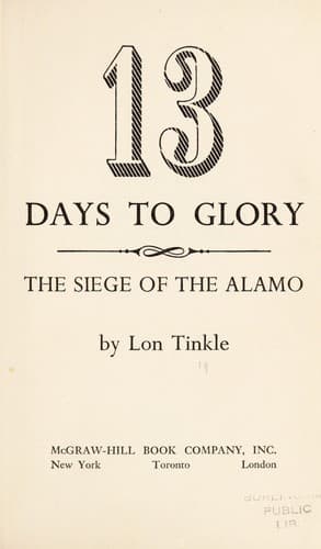 Tapa de 13 days to glory
