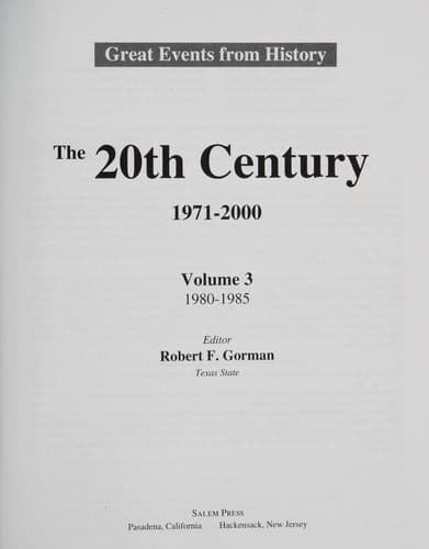 Tapa de The 20th Century 1971-2000