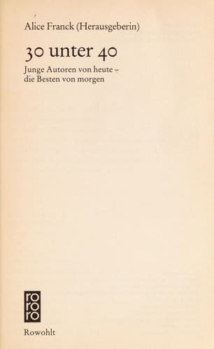 Tapa de 30 unter 40