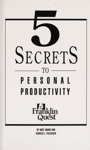 Tapa de 5 secrets to personal productivity