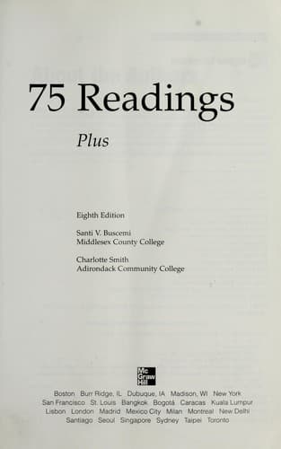Tapa de 75 readings plus