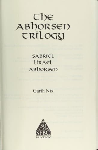 Tapa de The Abhorsen Trilogy
