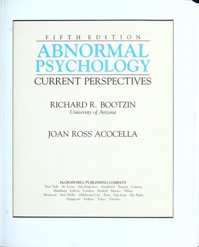 Tapa de Abnormal psychology
