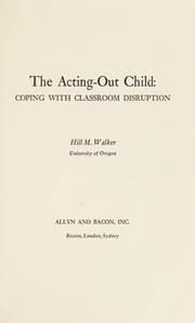 Tapa de The acting-out child
