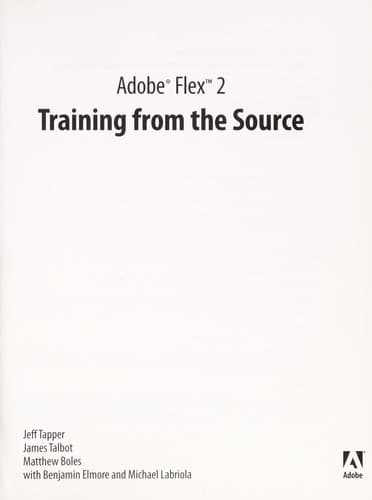 Tapa de Adobe Flex 2 : training from the source