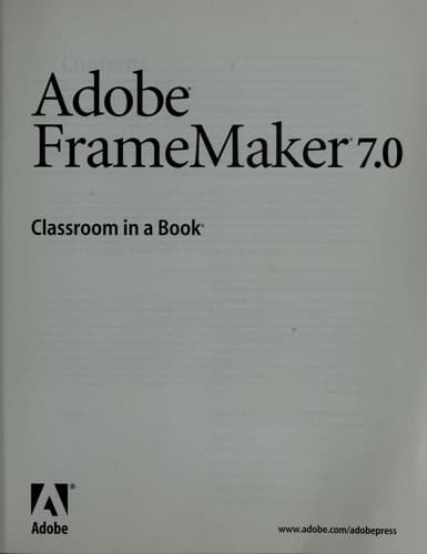 Tapa de Adobe Framemaker 9.