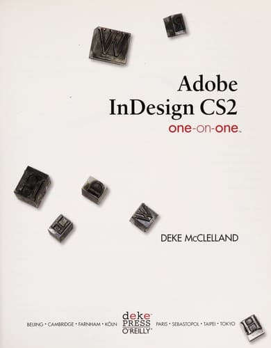Tapa de Adobe InDesign CS2 one-on-one