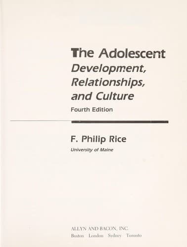 Tapa de The adolescent