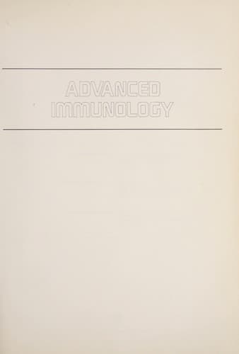 Tapa de Advanced immunology