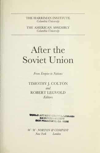 Tapa de After the Soviet Union