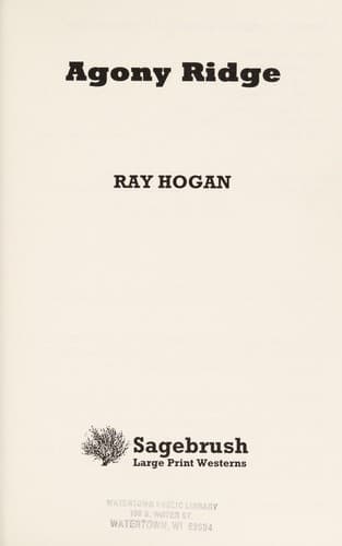 Tapa de Agony Ridge