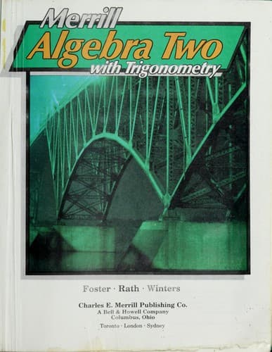Tapa de Merrill algebra two with trigonometry