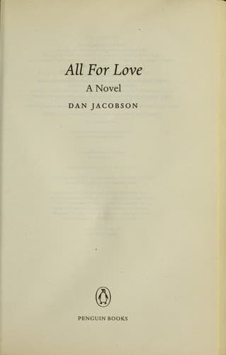 Tapa de All for love