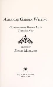 Tapa de American garden writing : gleanings from garden lives then and now