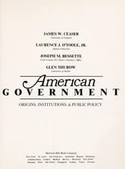 Tapa de American government : origins, institutions, andpublic policy