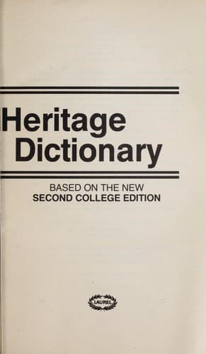Tapa de The American Heritage dictionary