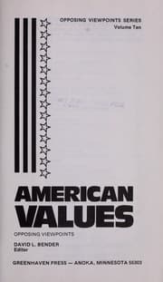 Tapa de American values, opposing viewpoints