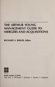 Tapa de The Arthur Young management guide to mergers and acquisitions