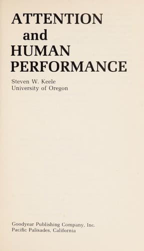Tapa de Attention and human performance