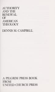 Tapa de Authority and the renewal of American theology