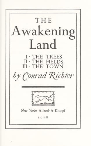 Tapa de The awakening land