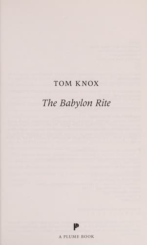 Tapa de The Babylon Rite