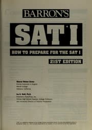 Tapa de Barron's SAT I : how to prepare for the SAT I