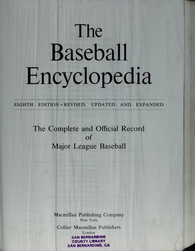 Tapa de The Baseball encyclopedia
