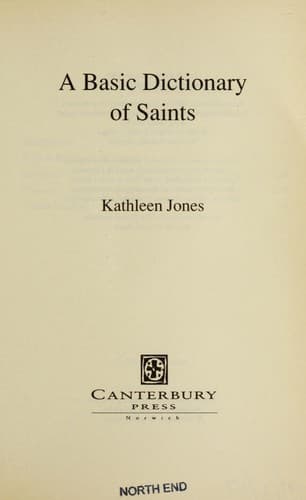 Tapa de A basic dictionary of saints