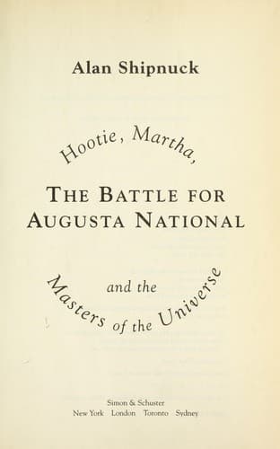 Tapa de The battle for Augusta National