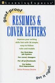 Tapa de Goof-Proof Resumes & Cover Letters (Goof-Proof)