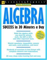 Tapa de Algebra Success in 20 Minutes a Day, 2nd Edition (Skill Builders)