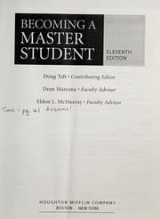 Tapa de Becoming a Master Student