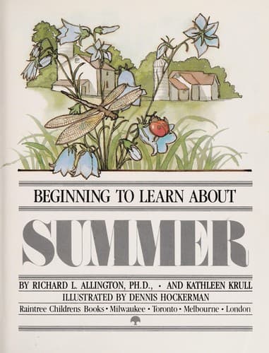 Tapa de Beginning to learn about summer