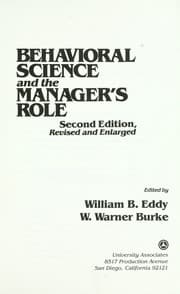 Tapa de Behavioral science and the managers role