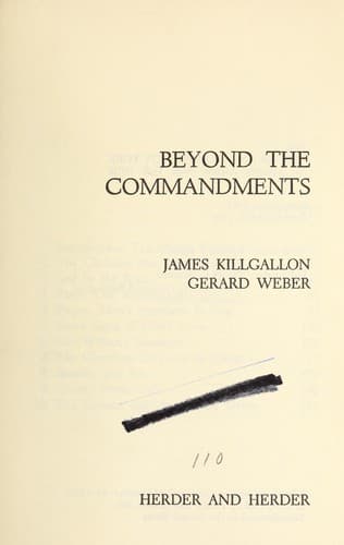 Tapa de Beyond the commandments