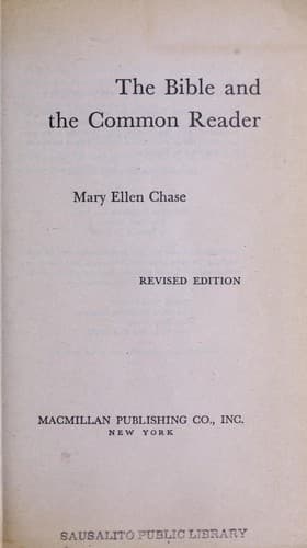 Tapa de The Bible and the common reader