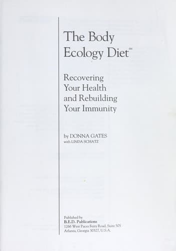 Tapa de The Body Ecology Diet